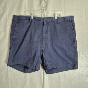 Polo Ralph Lauren Shorts Mens Size 44B Big Blue Cotton Flat Front Classic 0521